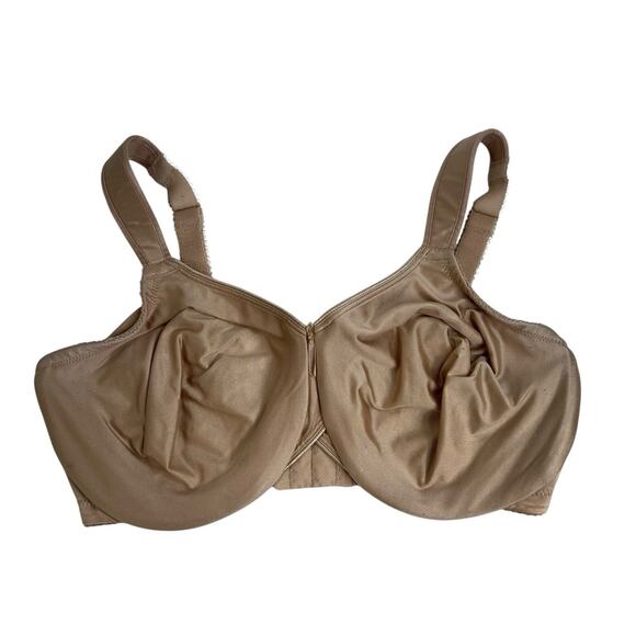 Wacoal 36DDD Bra Beige Bodysuede Seamless Full Figure 85185 Underwire Smooth - Picture 2 of 16